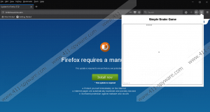 Firefox Requires A Manual Update fake alert