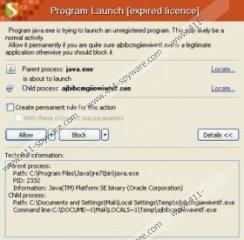 Program Launch [expired license] Virus