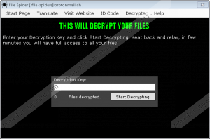 File Spider Ransomware